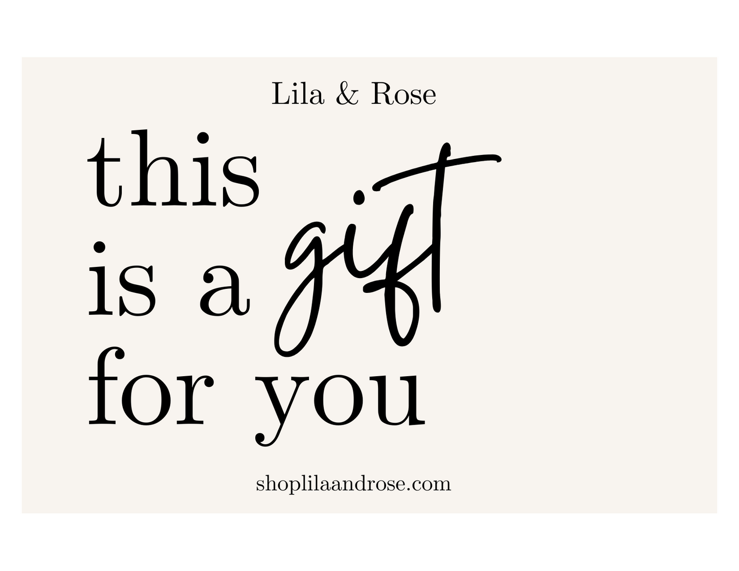 Lila & Rose Gift Card